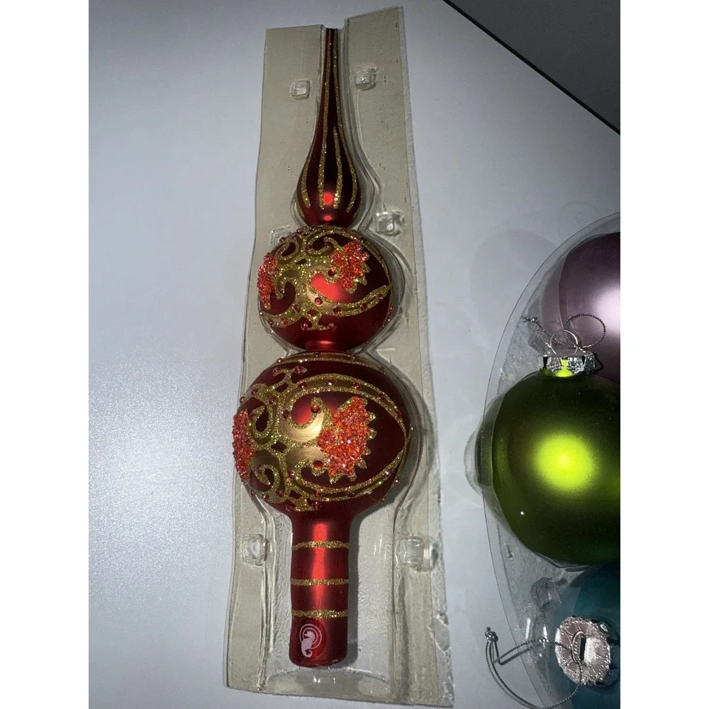 Lot Of‎ 11 Waterford Holiday Heirlooms Christmas Ornaments Charismas Topper READ